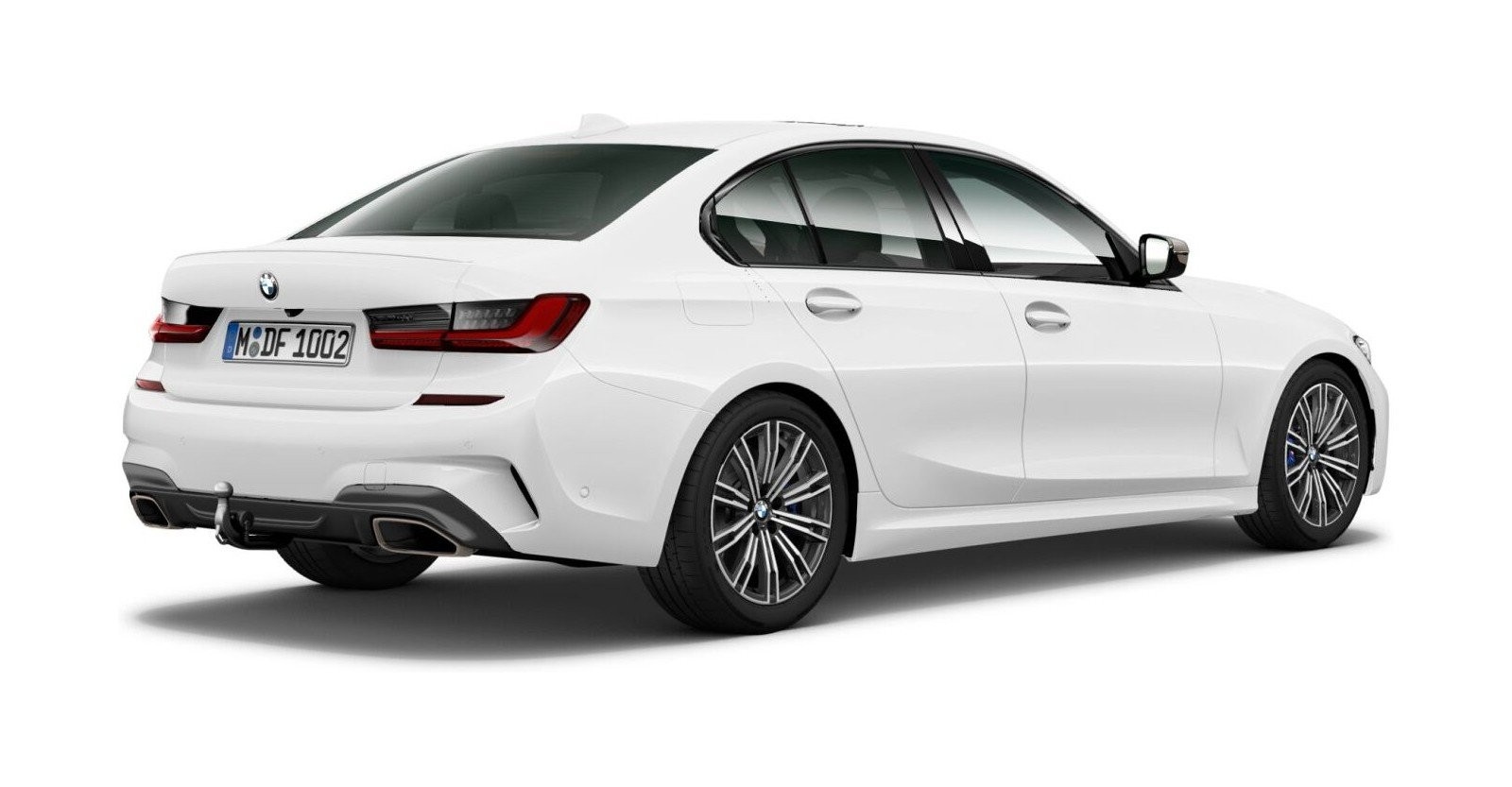 BMW BMW 3er in Weiß von hinten BMW BMW 3er in Weiß von hinten