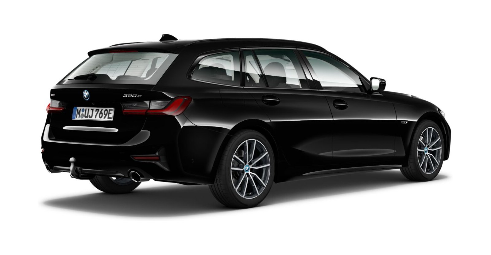 BMW BMW 3er in Schwarz von hinten BMW BMW 3er in Schwarz von hinten