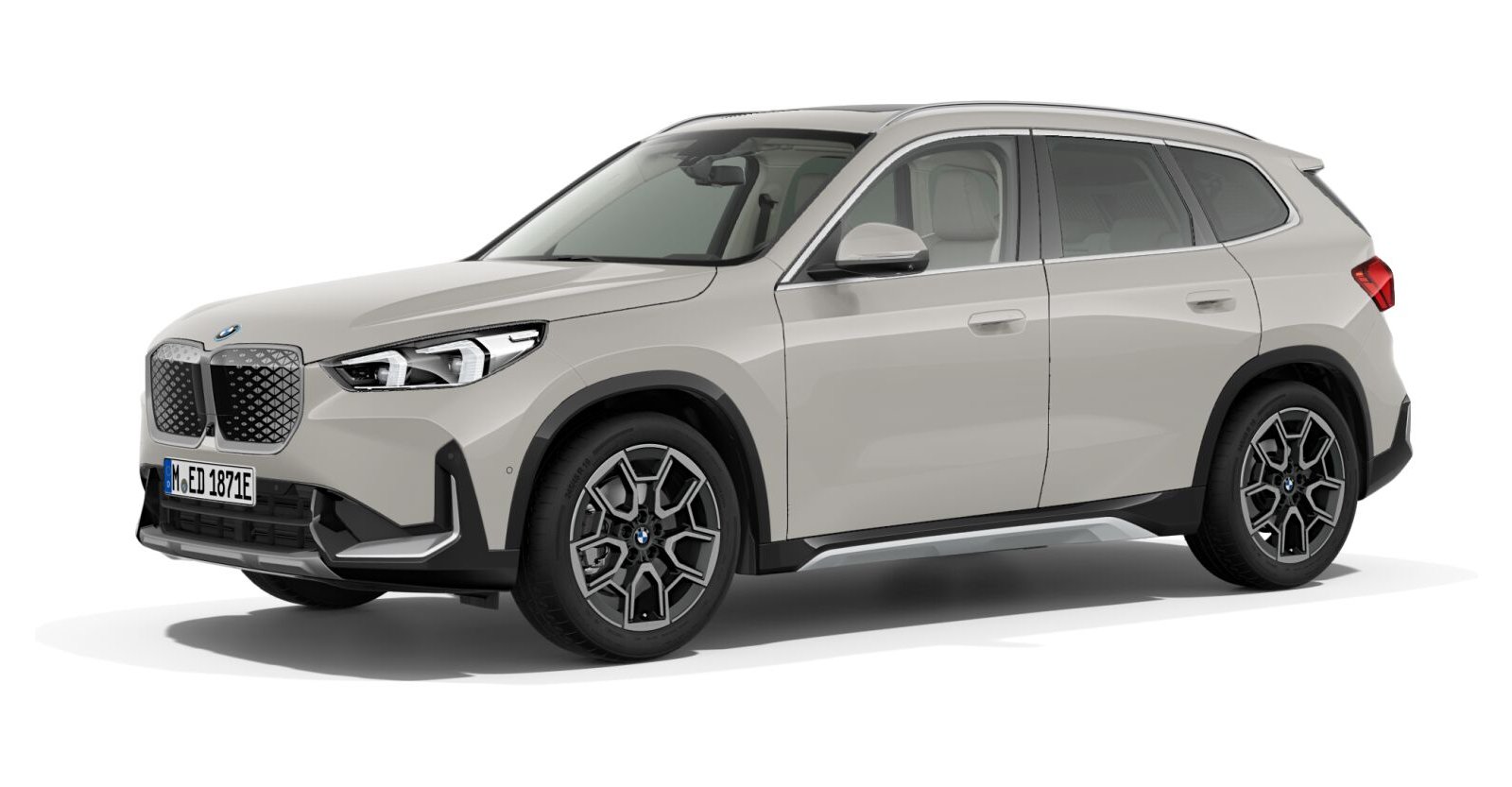 BMW iX1 xDrive30 in Grau von vorne