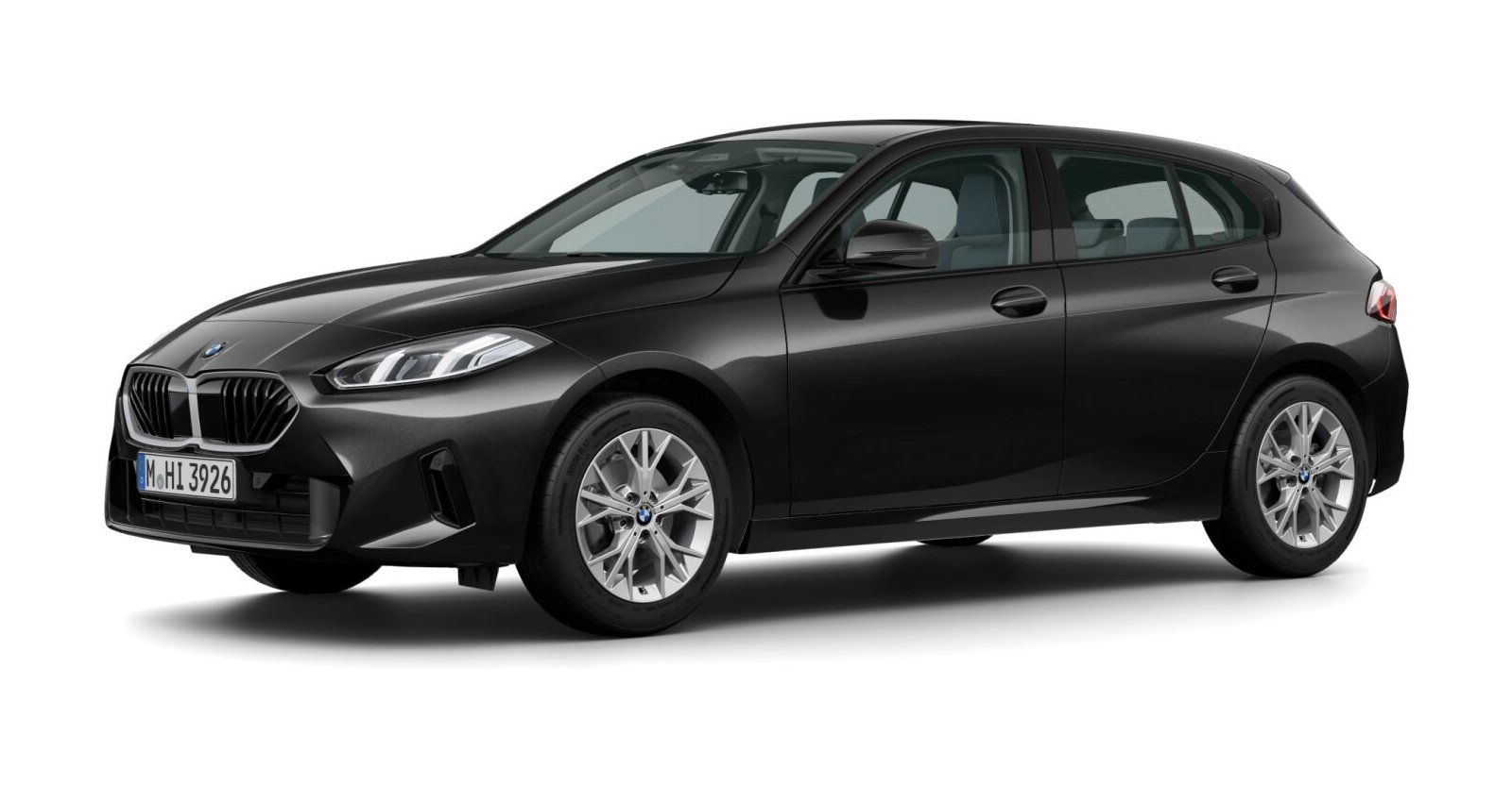 BMW BMW 1er in Schwarz von vorne