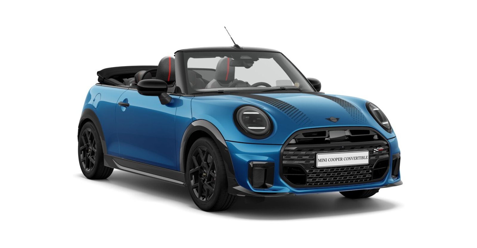 MINI Cooper C Cabrio in Blau von vorne MINI Cooper C Cabrio in Blau von vorne