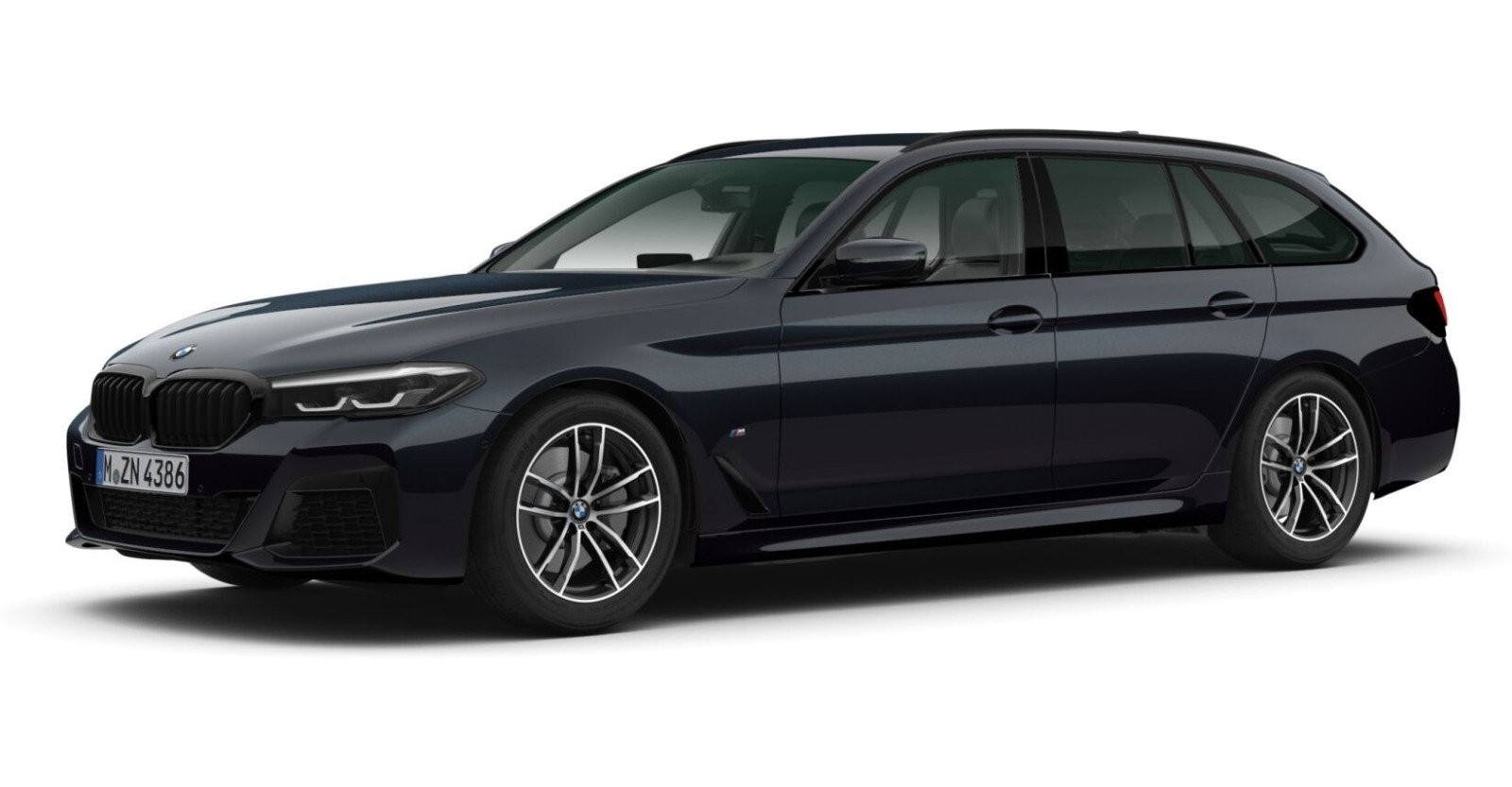 BMW BMW 5er in Schwarz von vorne BMW BMW 5er in Schwarz von vorne