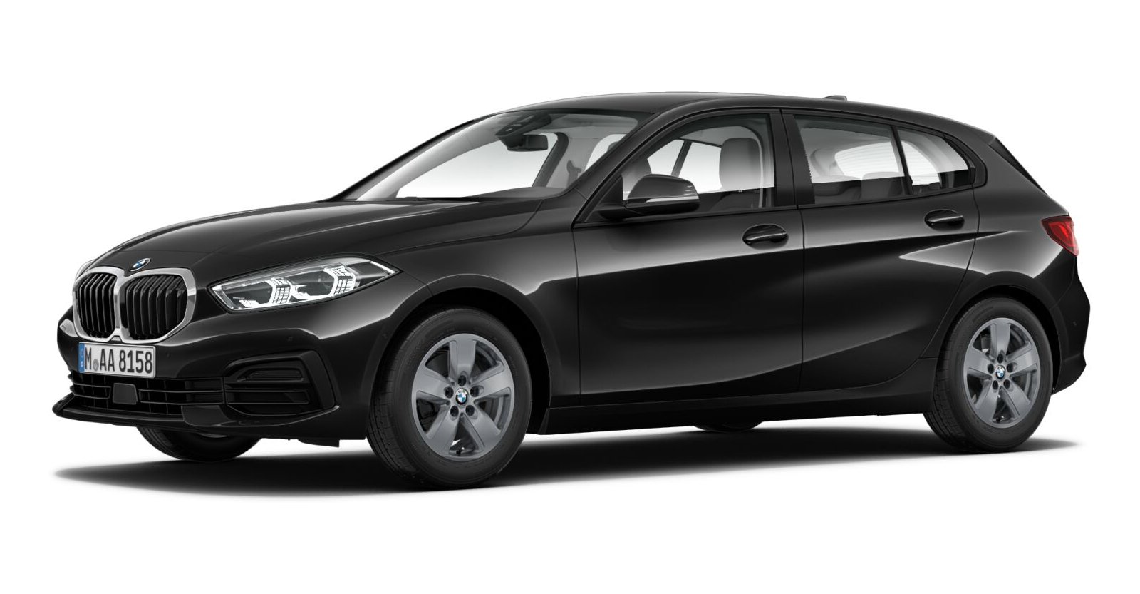 BMW BMW 1er in Schwarz von vorne