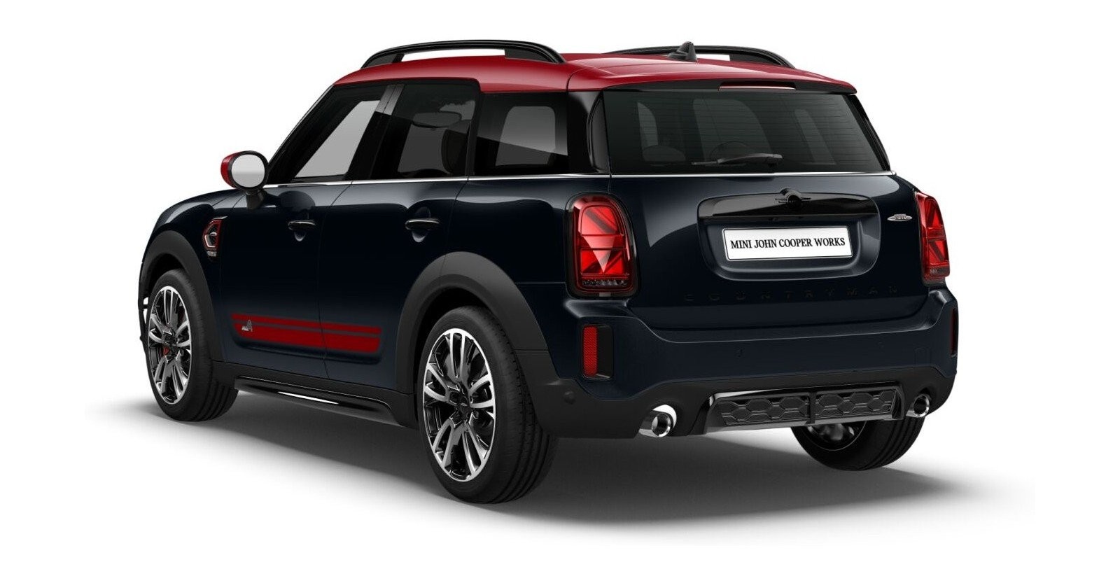 MINI MINI Countryman in Schwarz von hinten MINI MINI Countryman in Schwarz von hinten