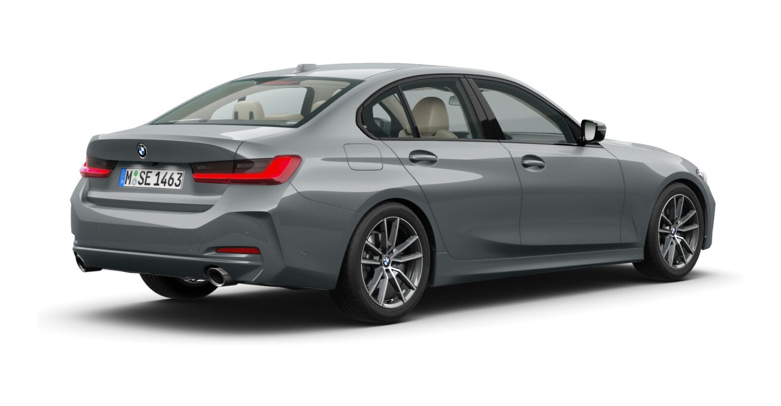 BMW BMW 3er in Grau von hinten