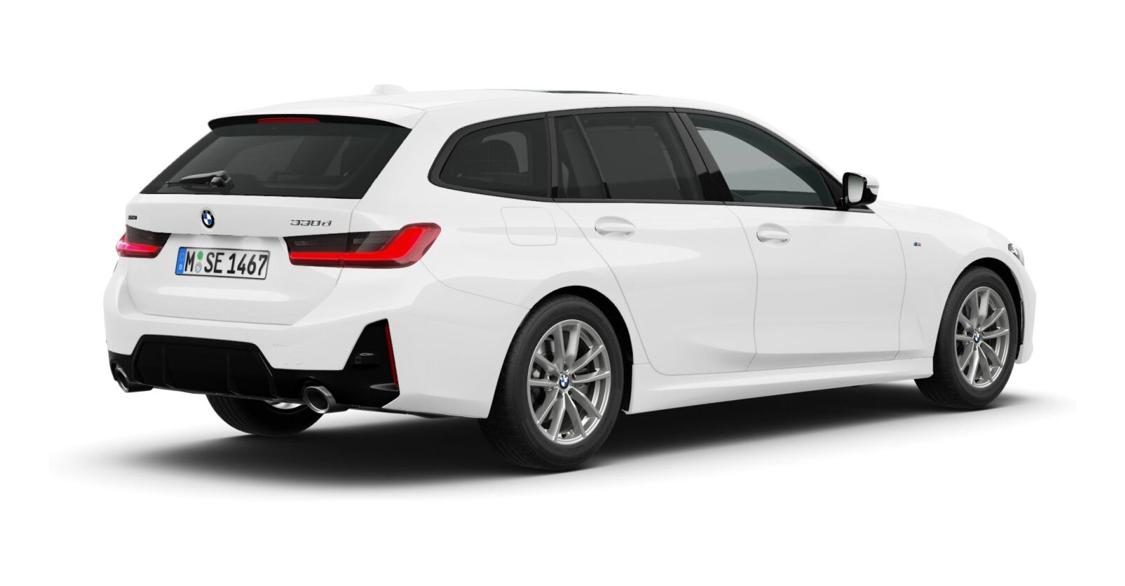 BMW BMW 3er in Weiß von hinten