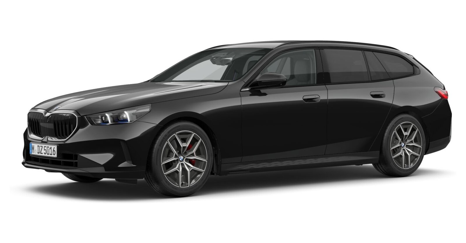 BMW 520d Touring in Schwarz von vorne