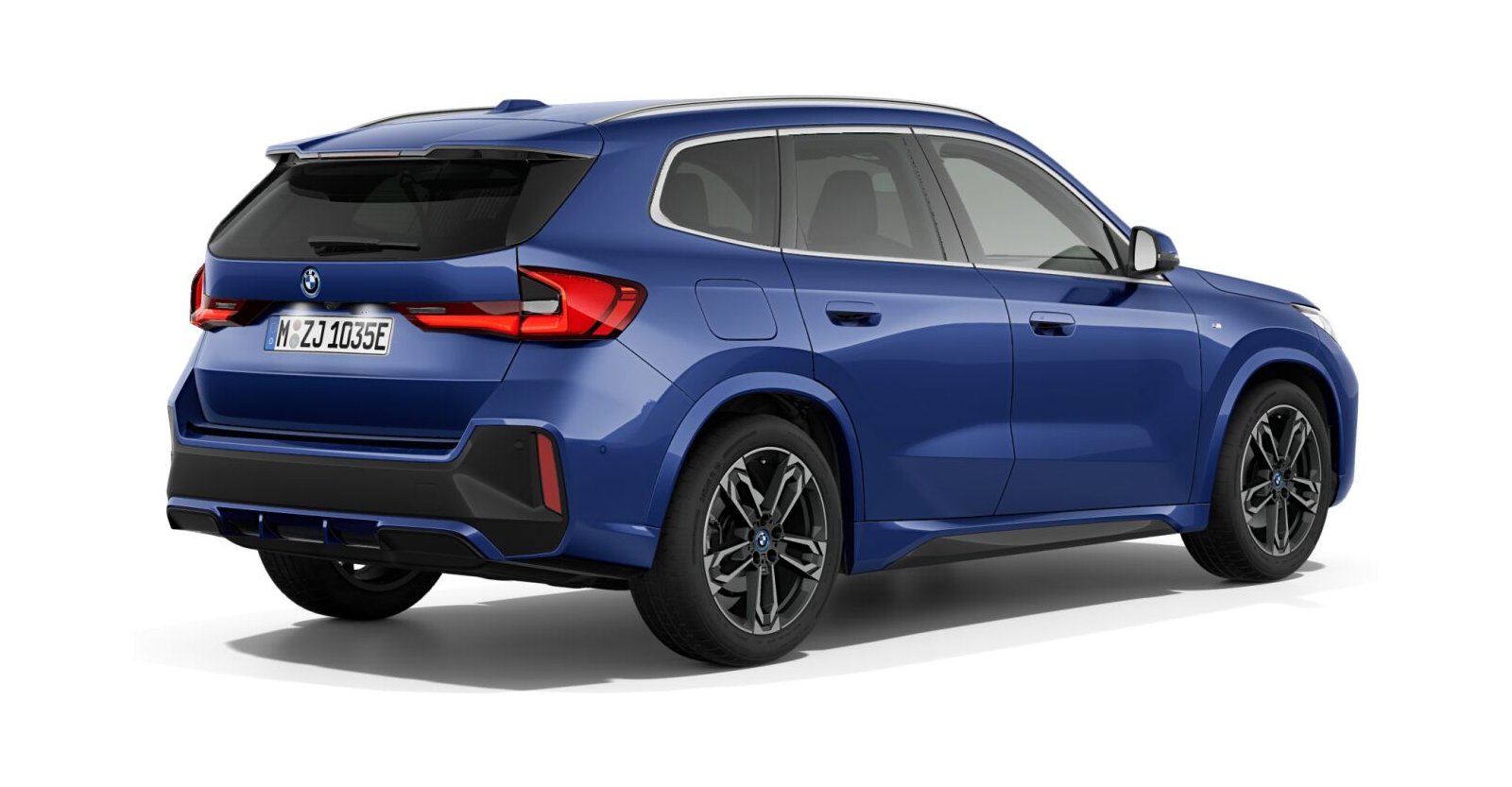 BMW BMW X in Blau von hinten