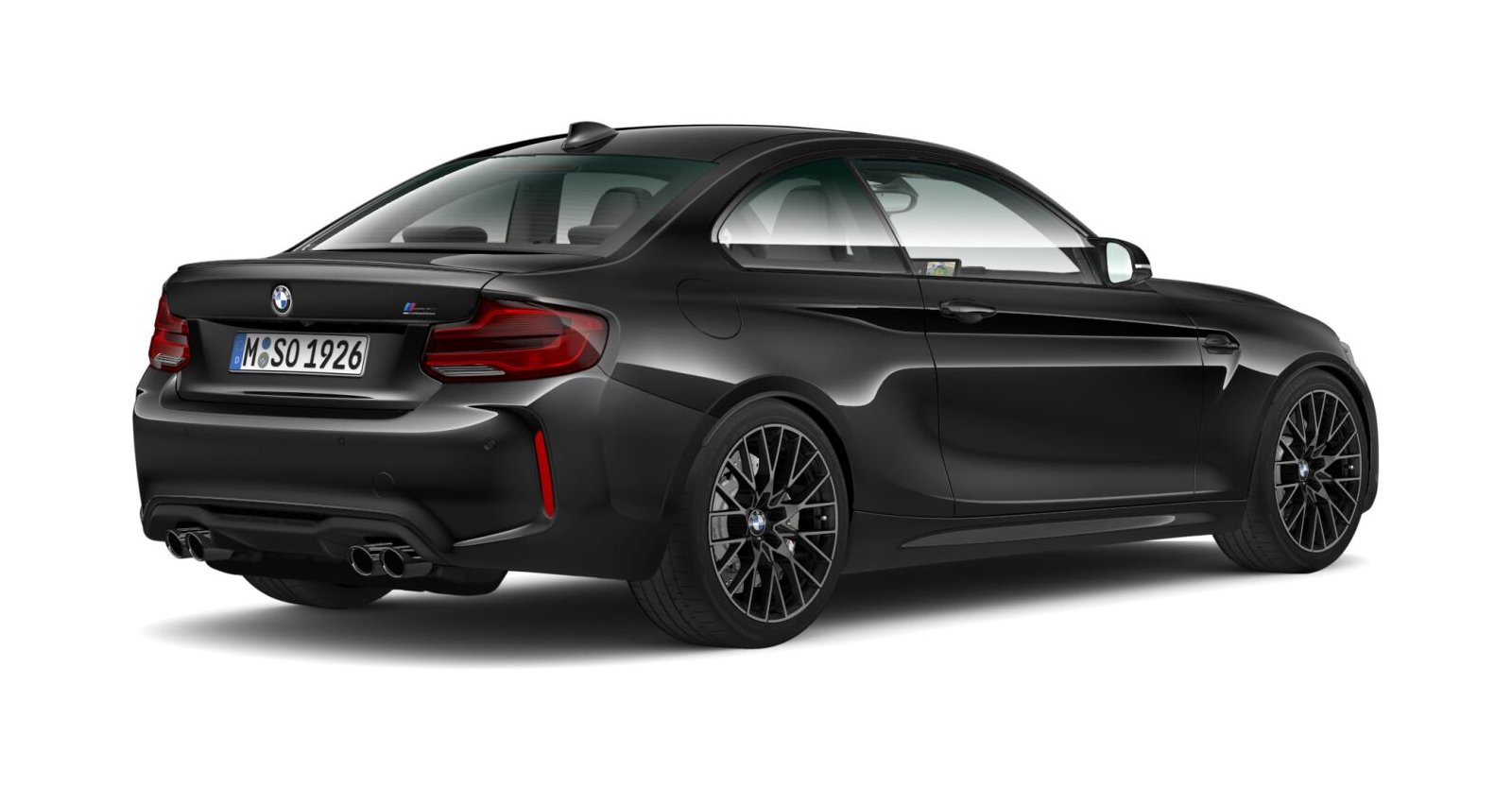 BMW BMW M in Schwarz von hinten