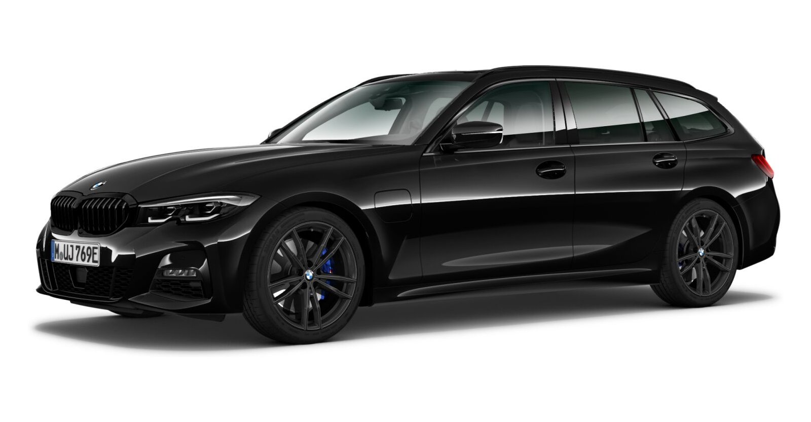 BMW BMW 3er in Schwarz von vorne BMW BMW 3er in Schwarz von vorne