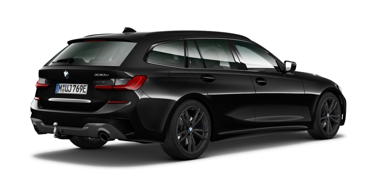 BMW BMW 3er in Schwarz von hinten BMW BMW 3er in Schwarz von hinten