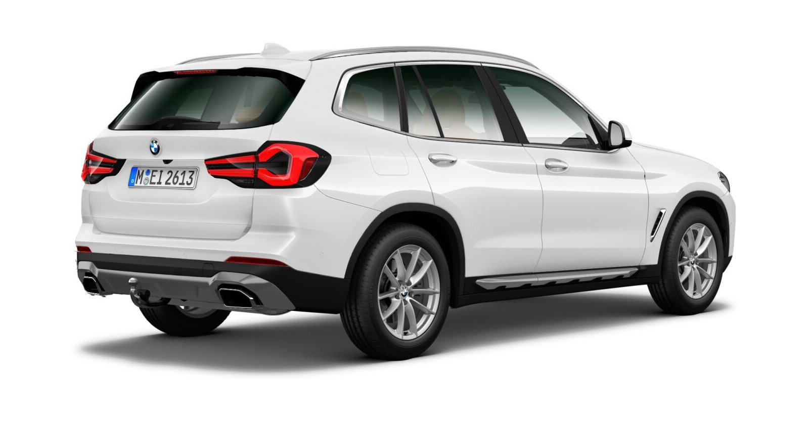 BMW BMW X in Weiß von hinten BMW BMW X in Weiß von hinten