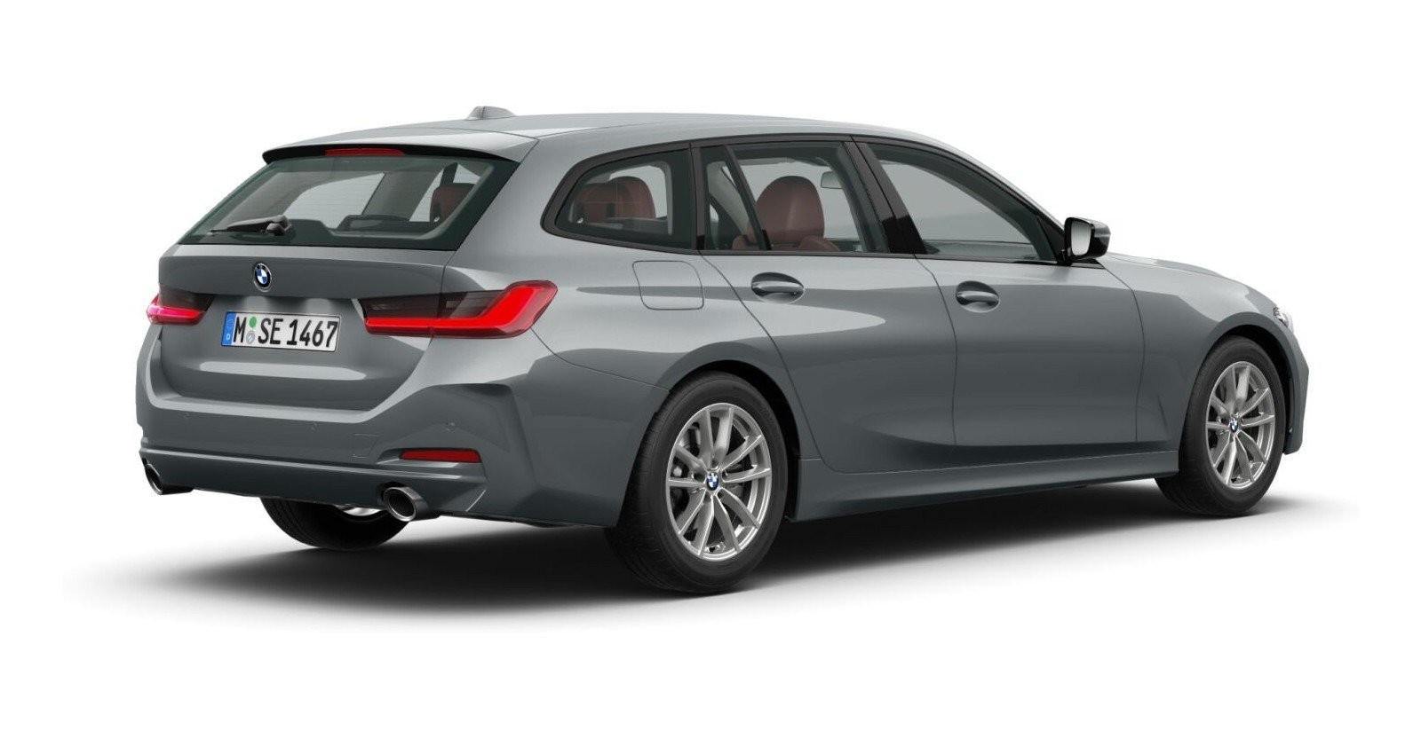 BMW BMW 3er in Grau von hinten