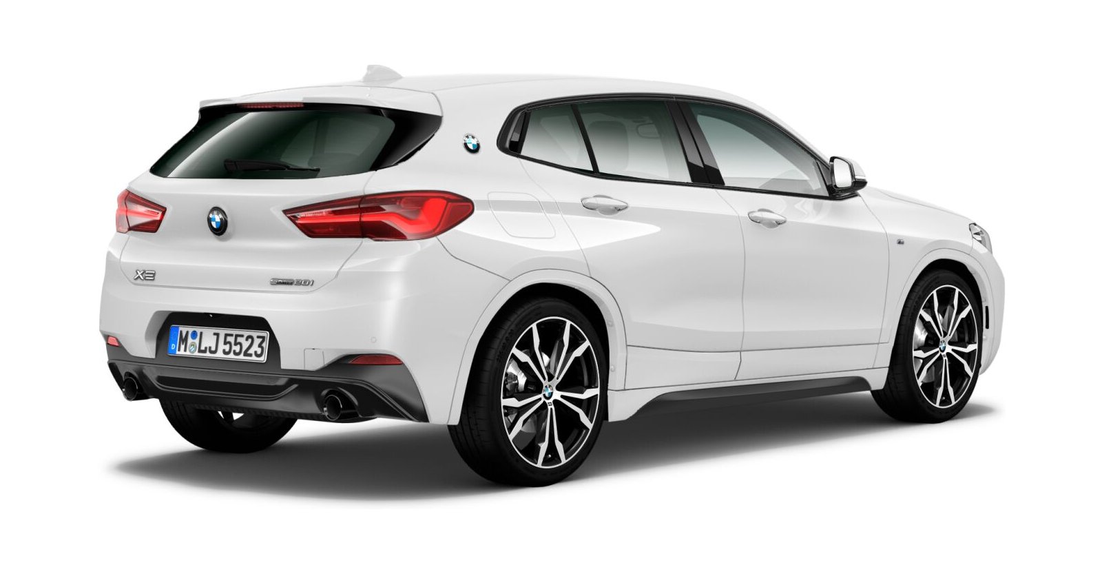 BMW BMW X in Weiß von hinten BMW BMW X in Weiß von hinten