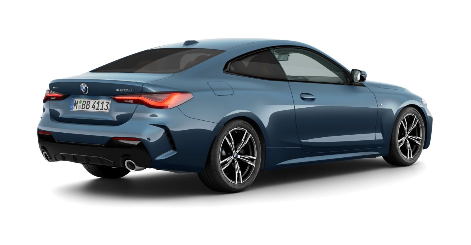 BMW BMW 4er in Blau von hinten BMW BMW 4er in Blau von hinten