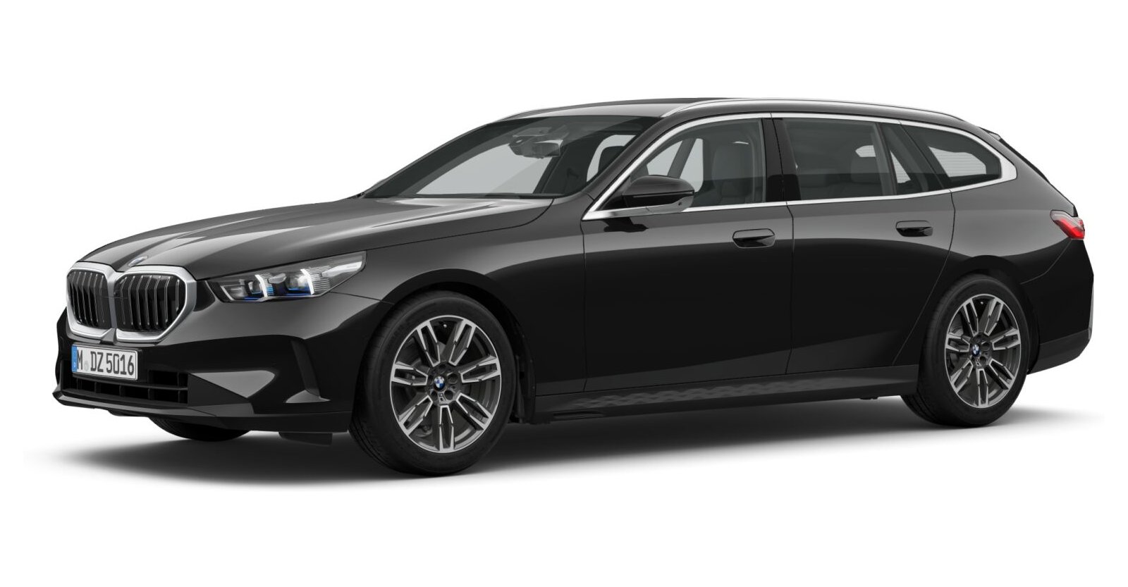 BMW 520d xDrive Touring in Schwarz von vorne