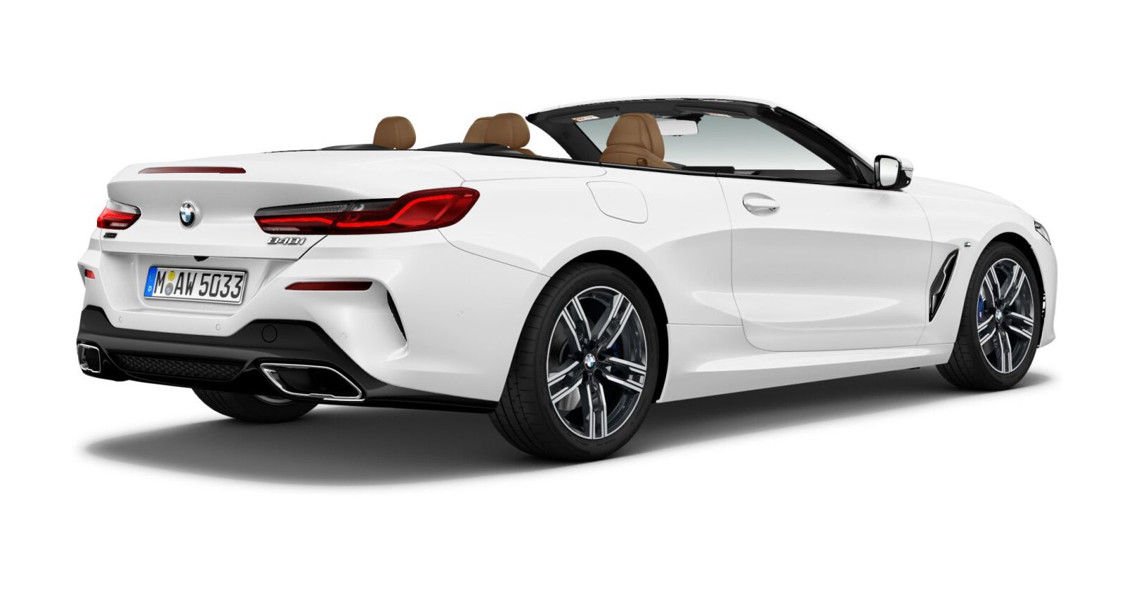 BMW BMW 8er in Weiß von hinten