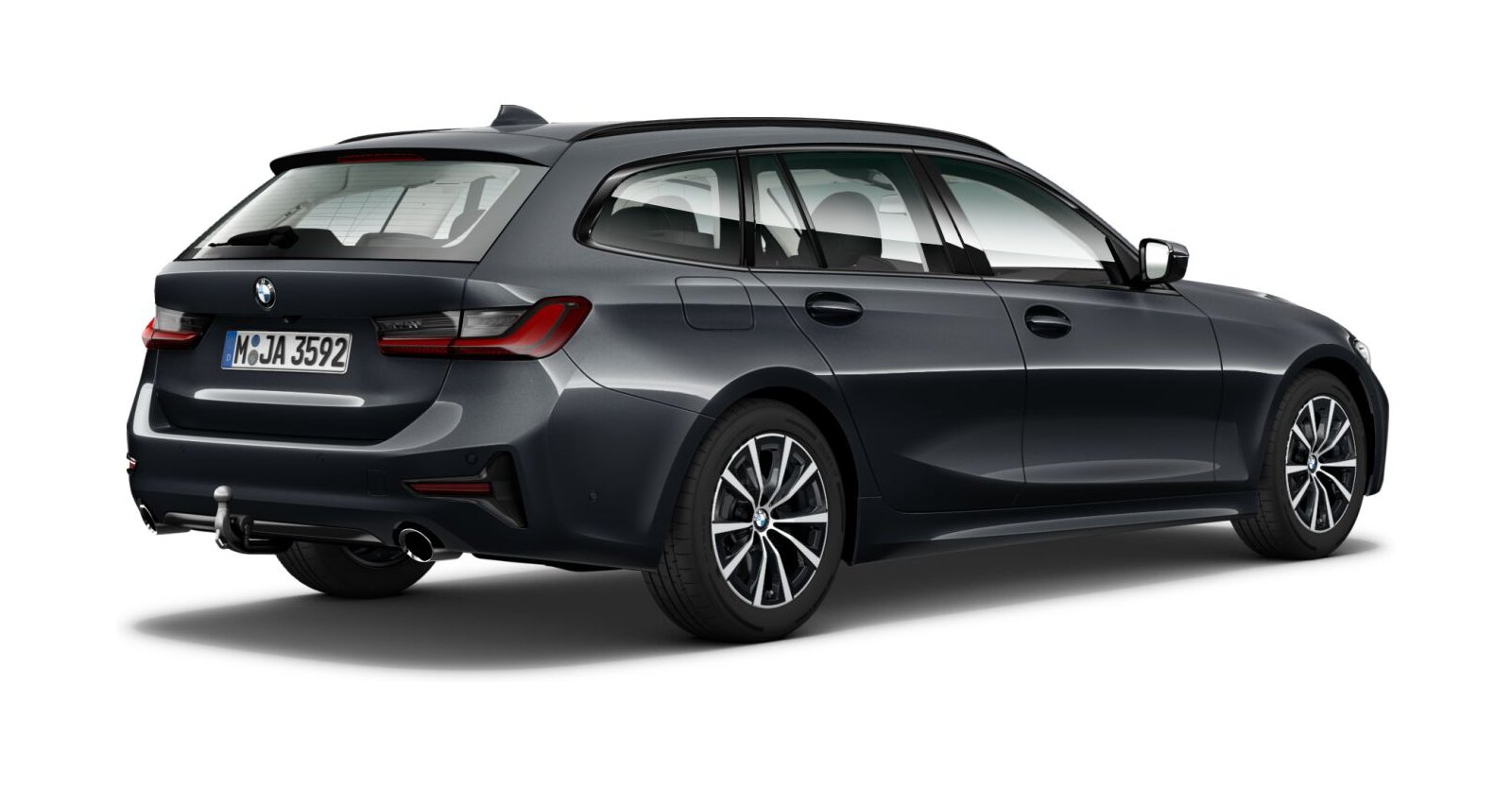 BMW BMW 3er in Grau von hinten BMW BMW 3er in Grau von hinten