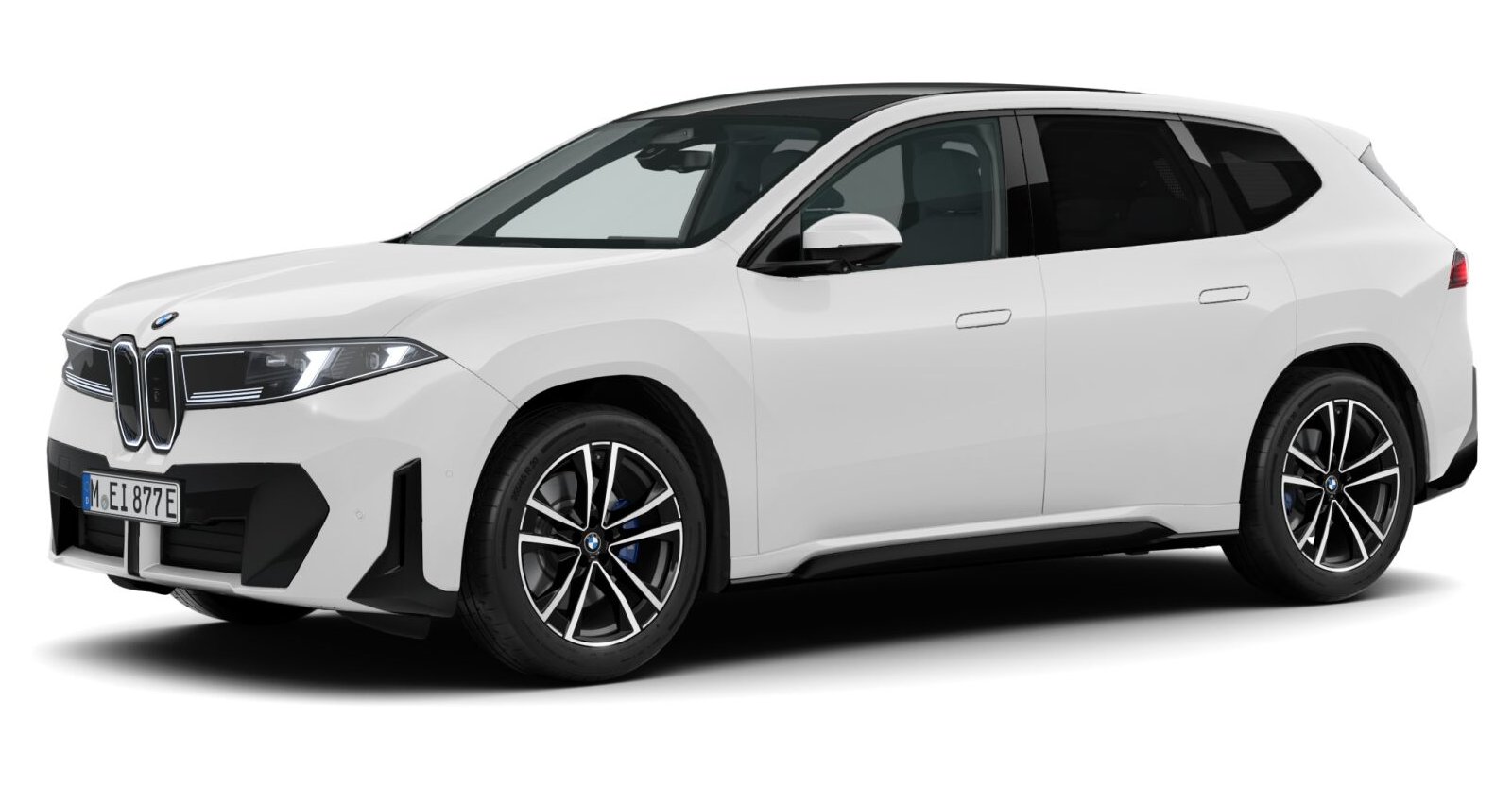 BMW iX3 50 xDrive in Weiß von vorne