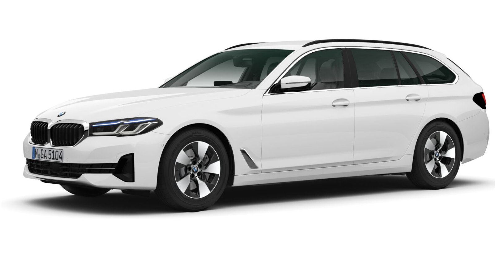 BMW BMW 5er in Weiß von vorne BMW BMW 5er in Weiß von vorne
