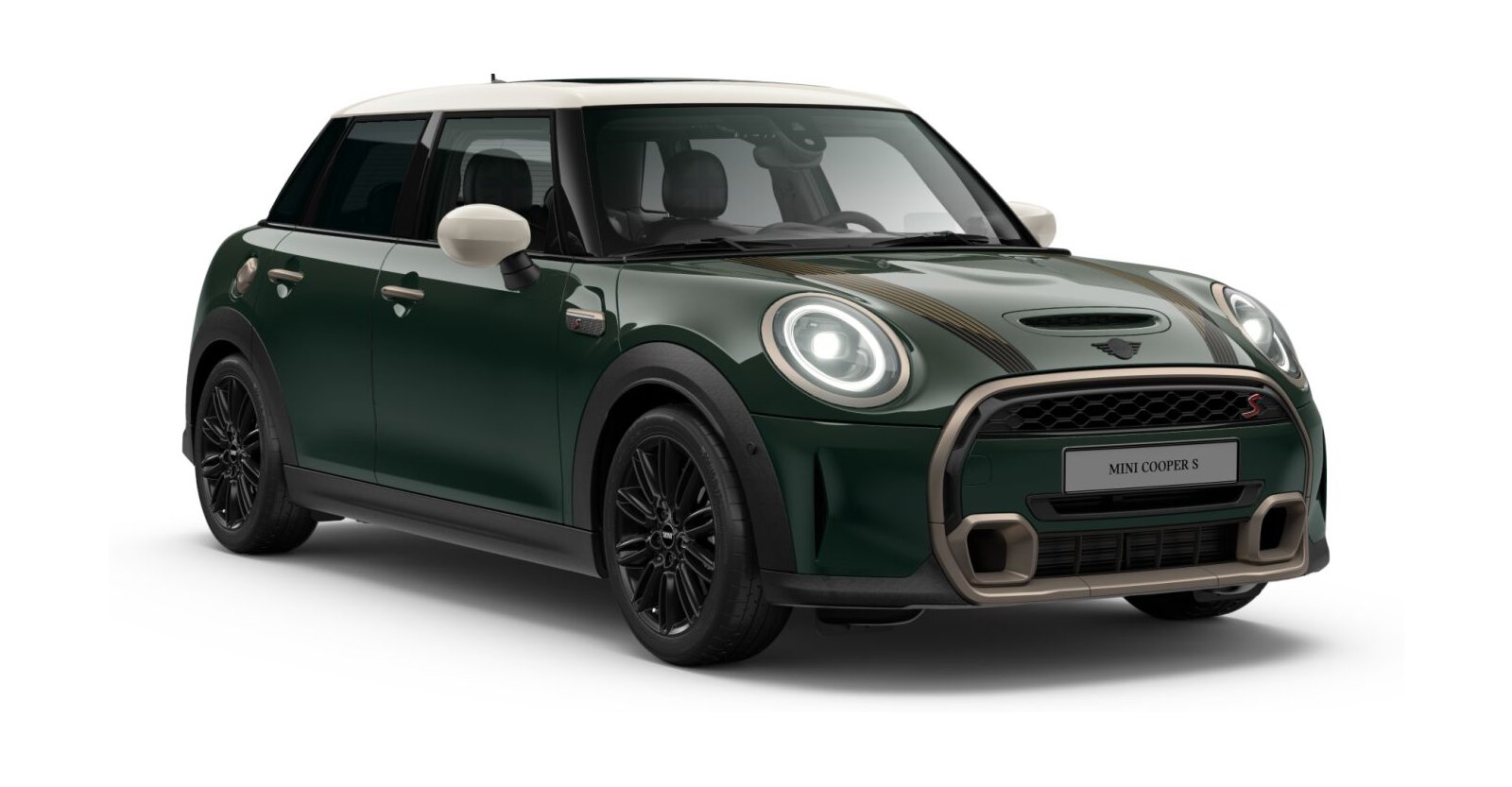 MINI Cooper S 5-Türer in Grün von vorne