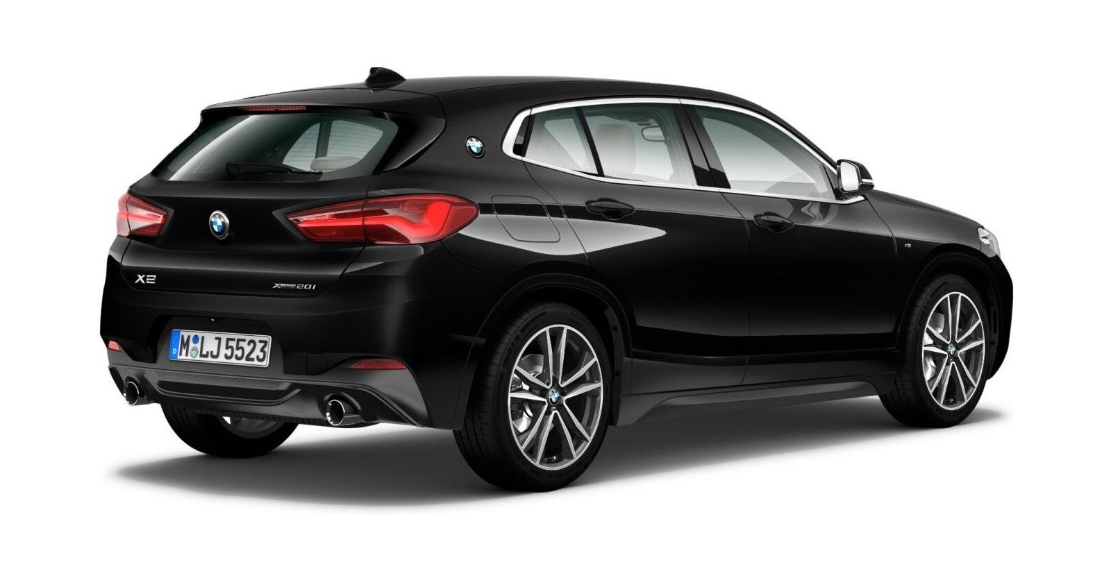 BMW BMW X in Schwarz von hinten BMW BMW X in Schwarz von hinten