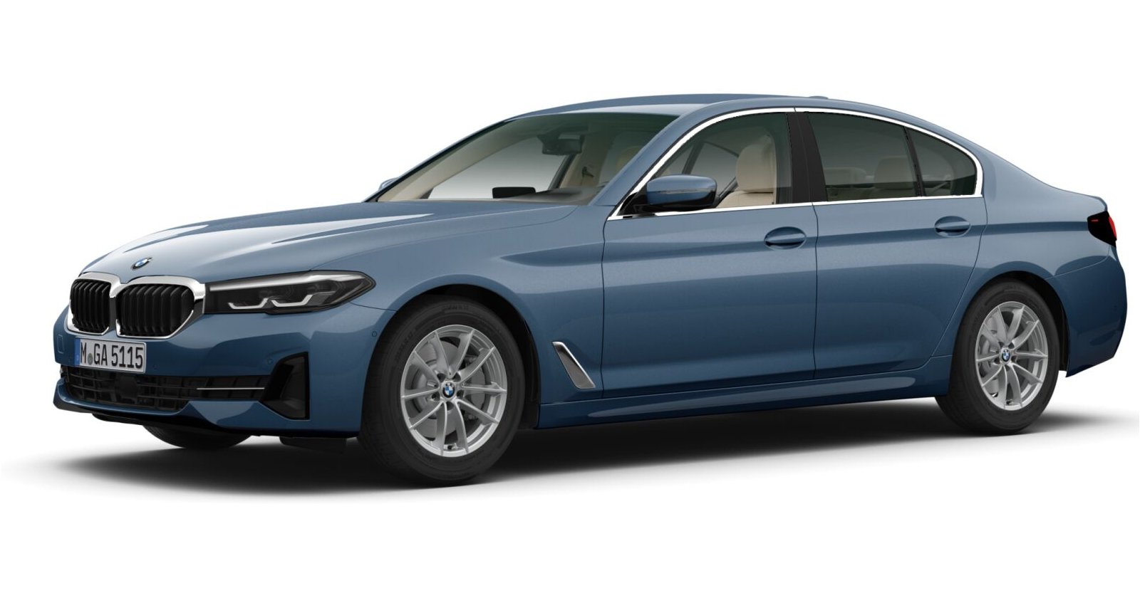 BMW BMW 5er in Blau von vorne BMW BMW 5er in Blau von vorne