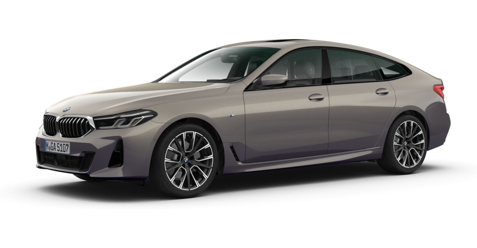 BMW 640i xDrive Gran Turismo in Grau von vorne