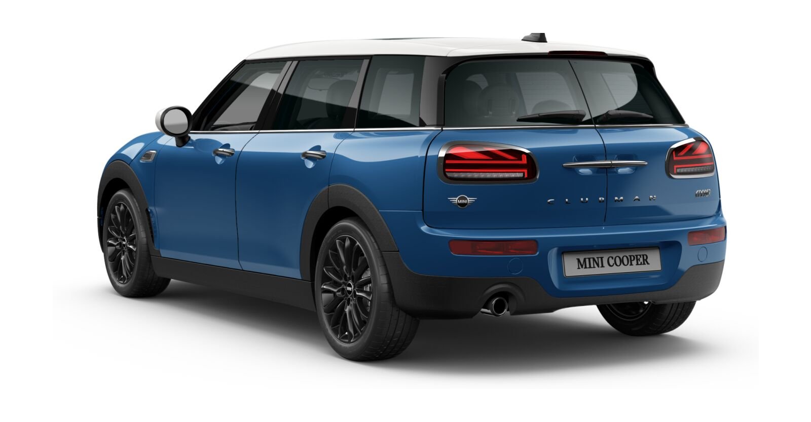 MINI MINI Clubman in Blau von hinten