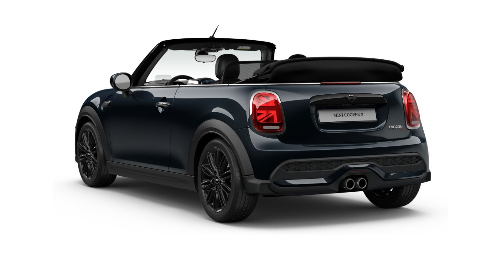 MINI MINI Cabrio in Schwarz von hinten