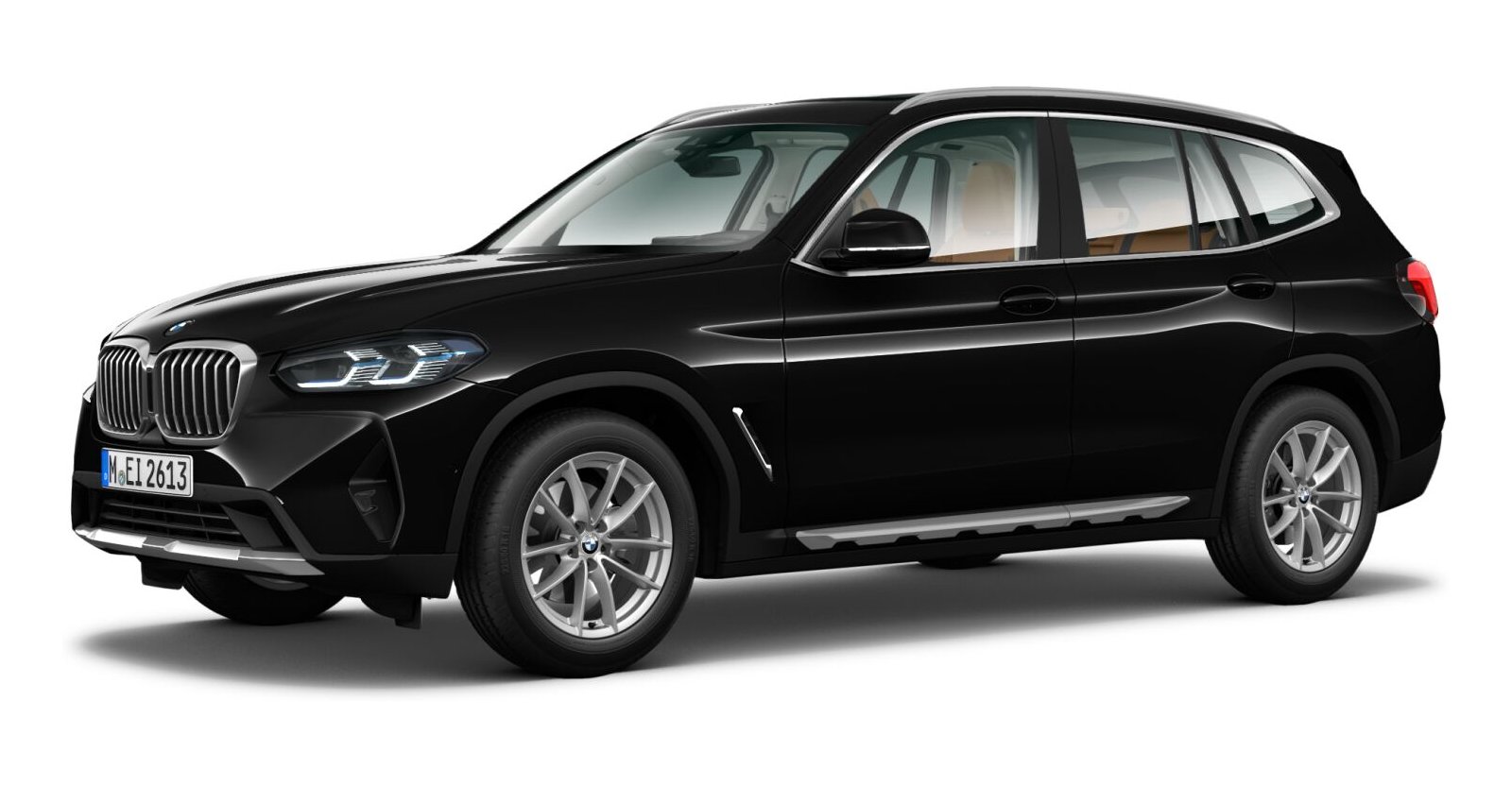 BMW X3 xDrive 20d in Schwarz von vorne