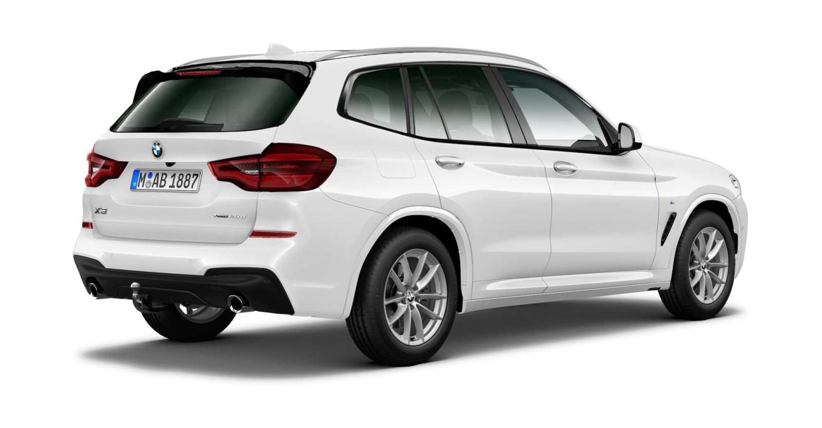 BMW BMW X in Weiß von hinten BMW BMW X in Weiß von hinten