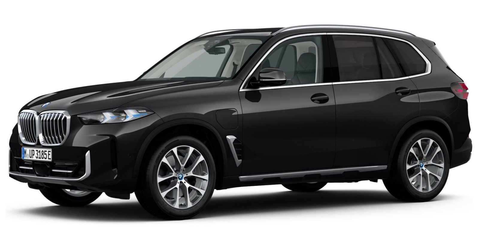 BMW X5 xDrive50e in Schwarz von vorne
