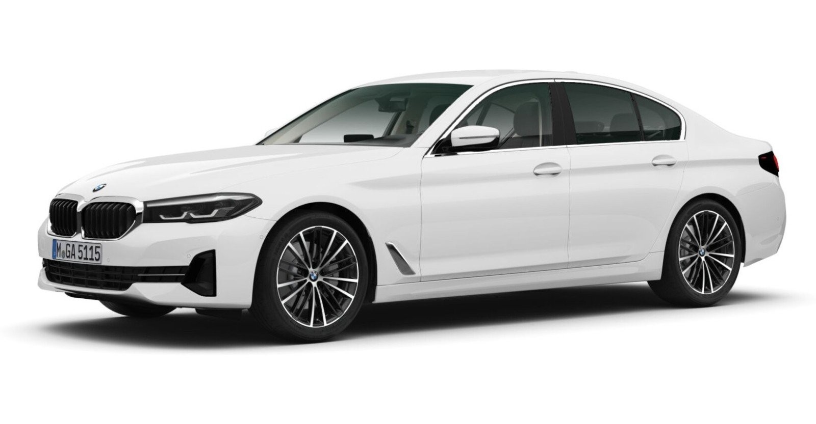 BMW BMW 5er in Weiß von vorne