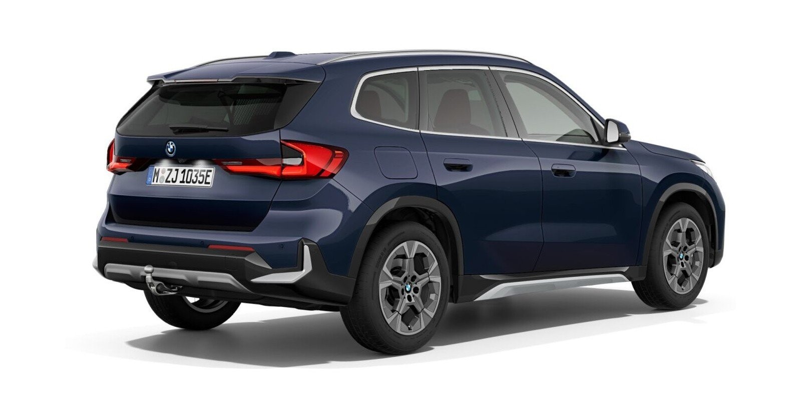BMW BMW X in Blau von hinten BMW BMW X in Blau von hinten
