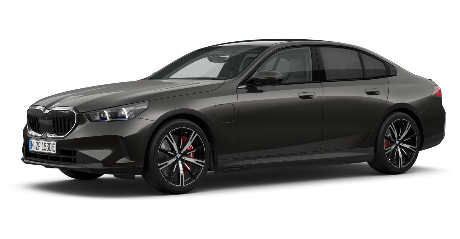 BMW 550e xDrive Limousine in Grau von vorne BMW 550e xDrive Limousine in Grau von vorne