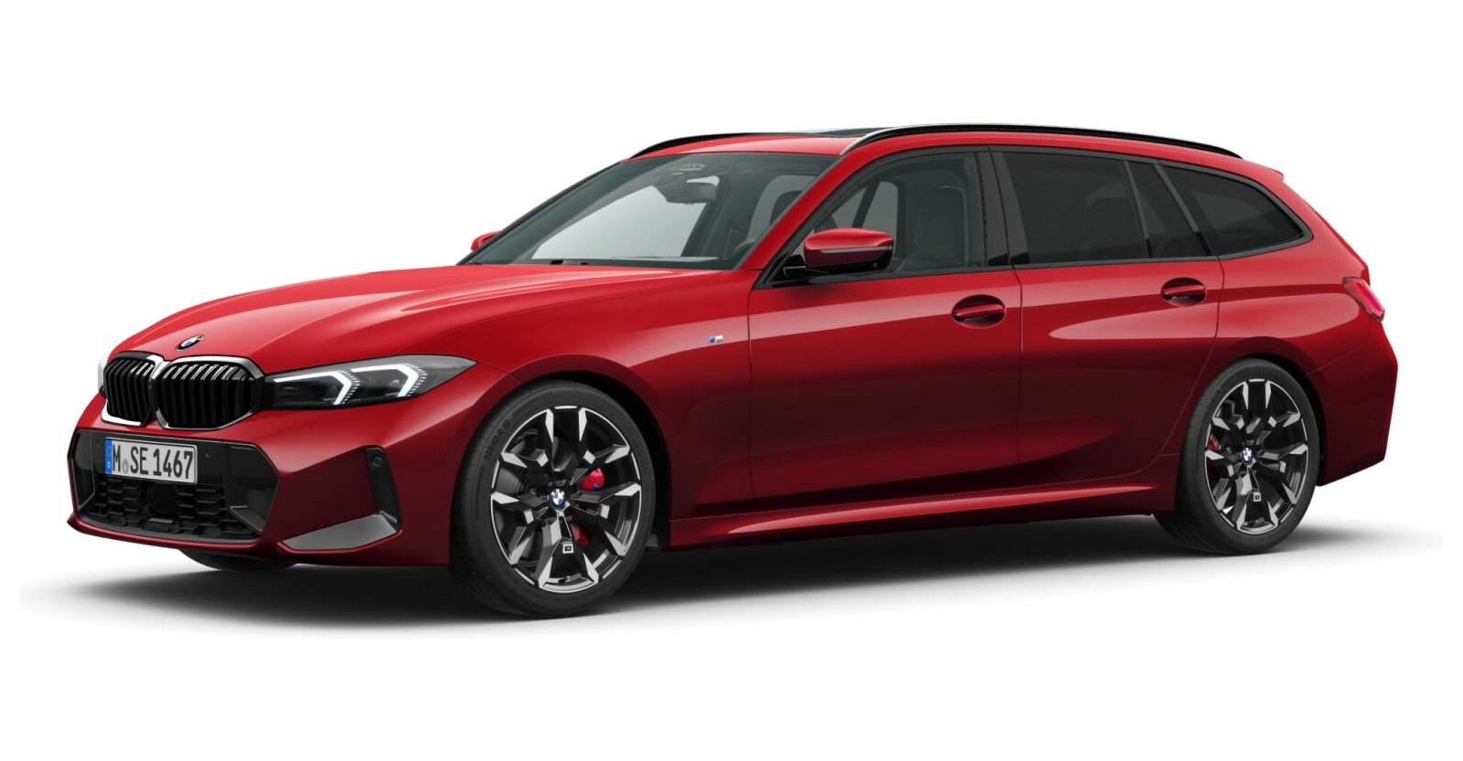 BMW 330d xDrive Touring in Rot von vorne BMW 330d xDrive Touring in Rot von vorne