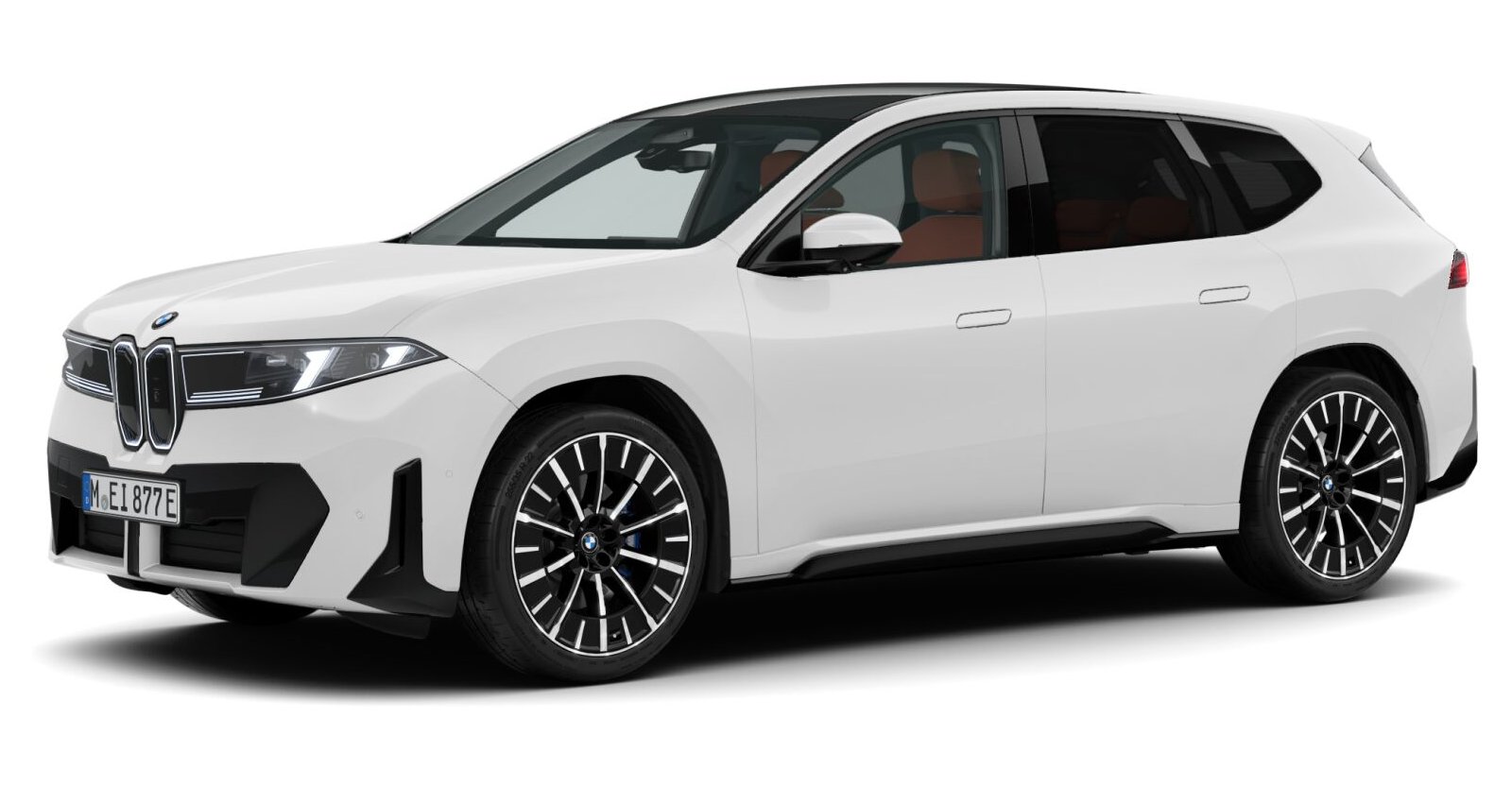 BMW iX3 40 in Weiß von vorne