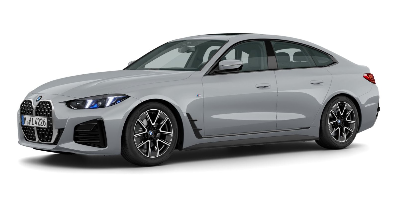 BMW 430i xDrive Gran Coupé in Grau von vorne BMW 430i xDrive Gran Coupé in Grau von vorne