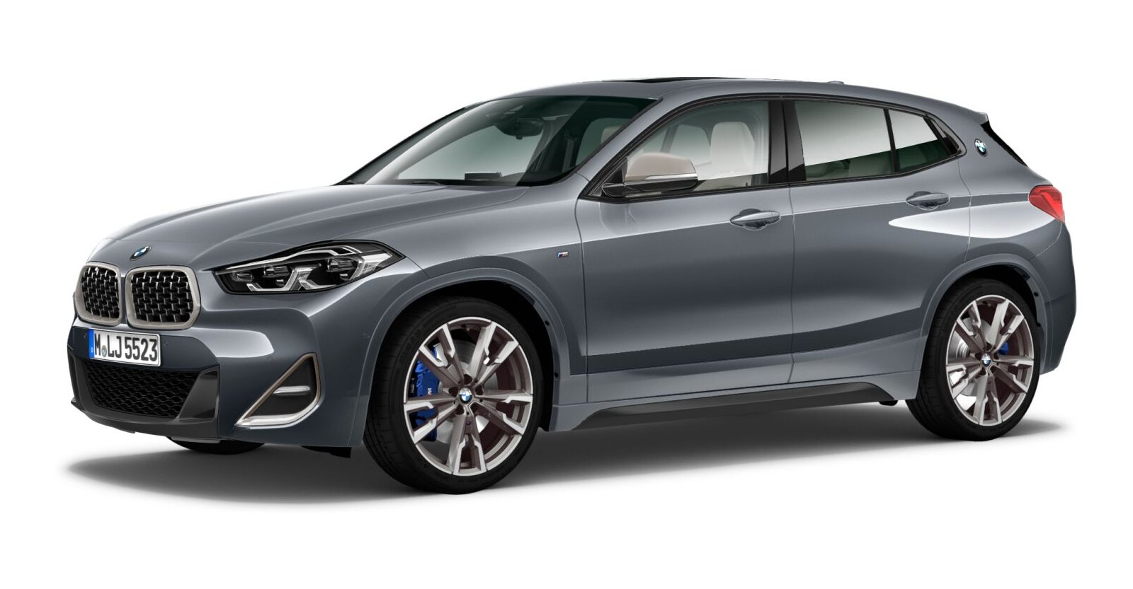 BMW X2 M35i in Grau von vorne