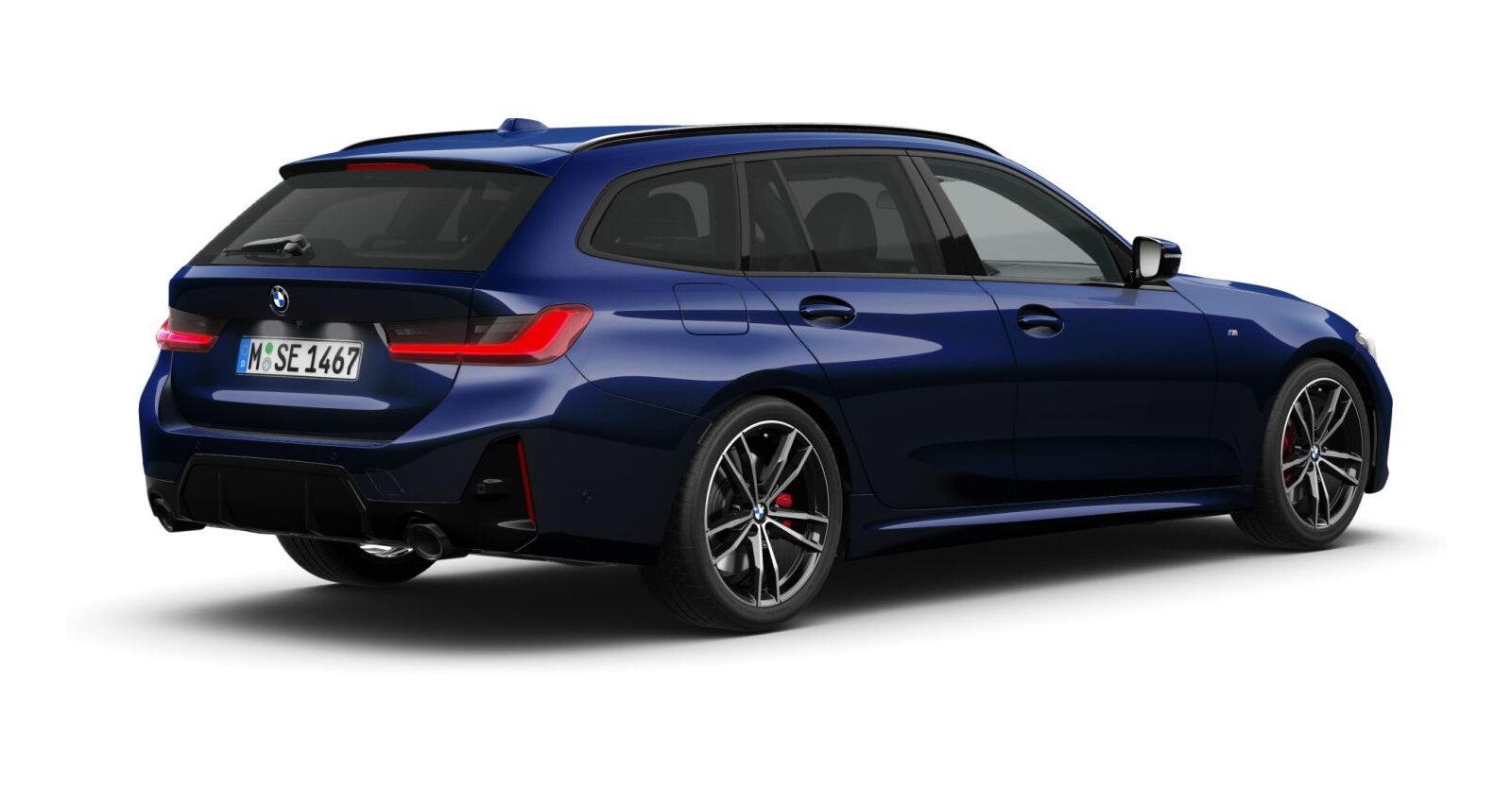 BMW BMW 3er in Blau von hinten