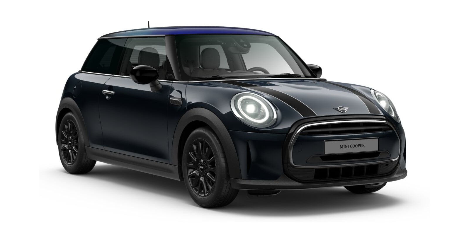 MINI Cooper 3-Türer in Schwarz von vorne MINI Cooper 3-Türer in Schwarz von vorne