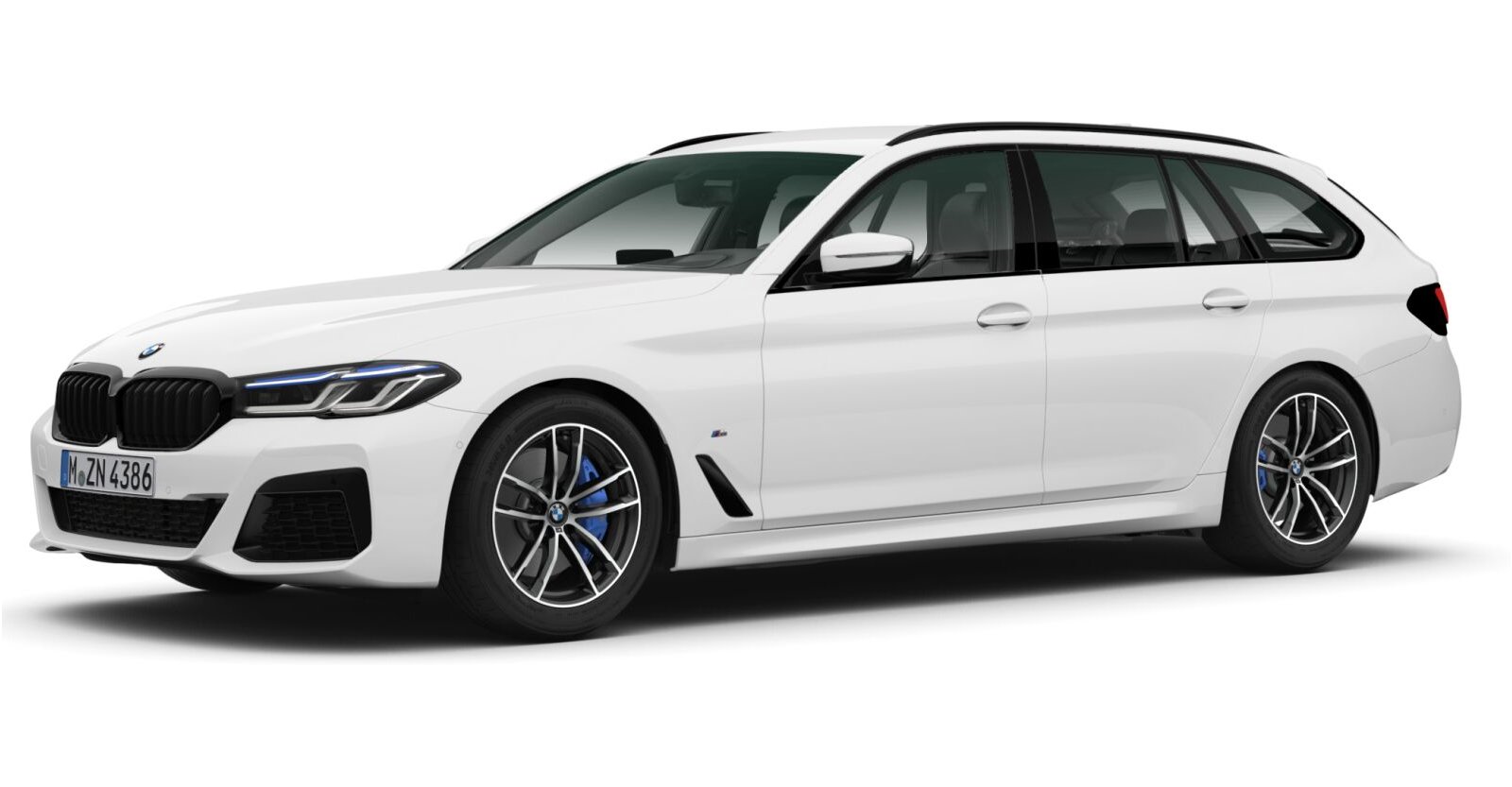 BMW BMW 5er in Weiß von vorne BMW BMW 5er in Weiß von vorne