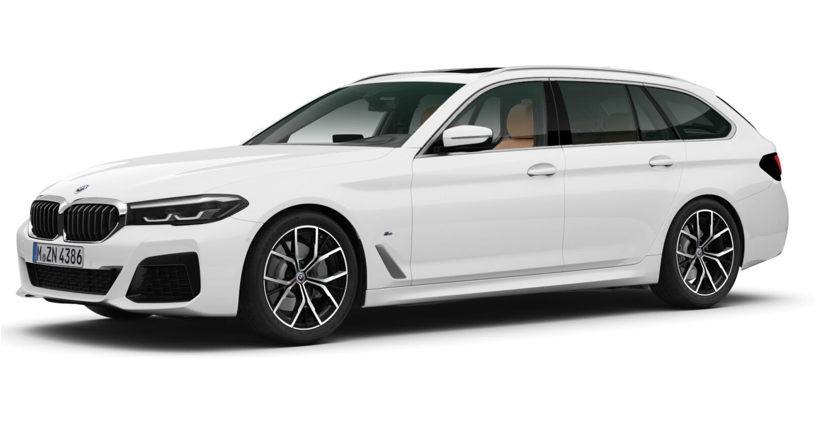 BMW BMW 5er in Weiß von vorne BMW BMW 5er in Weiß von vorne