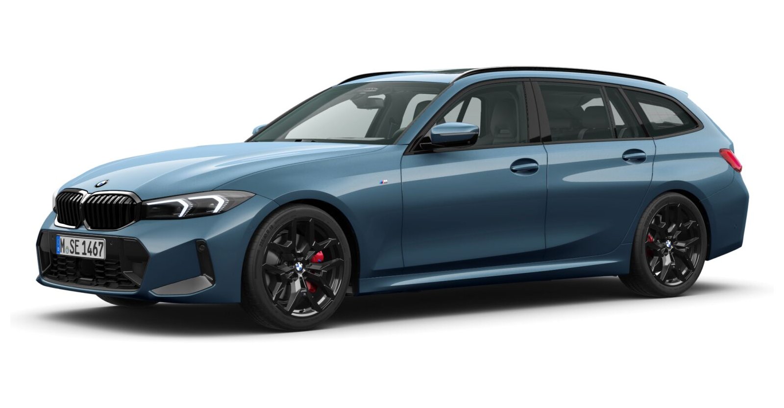 BMW 330i xDrive Touring in Blau von vorne BMW 330i xDrive Touring in Blau von vorne