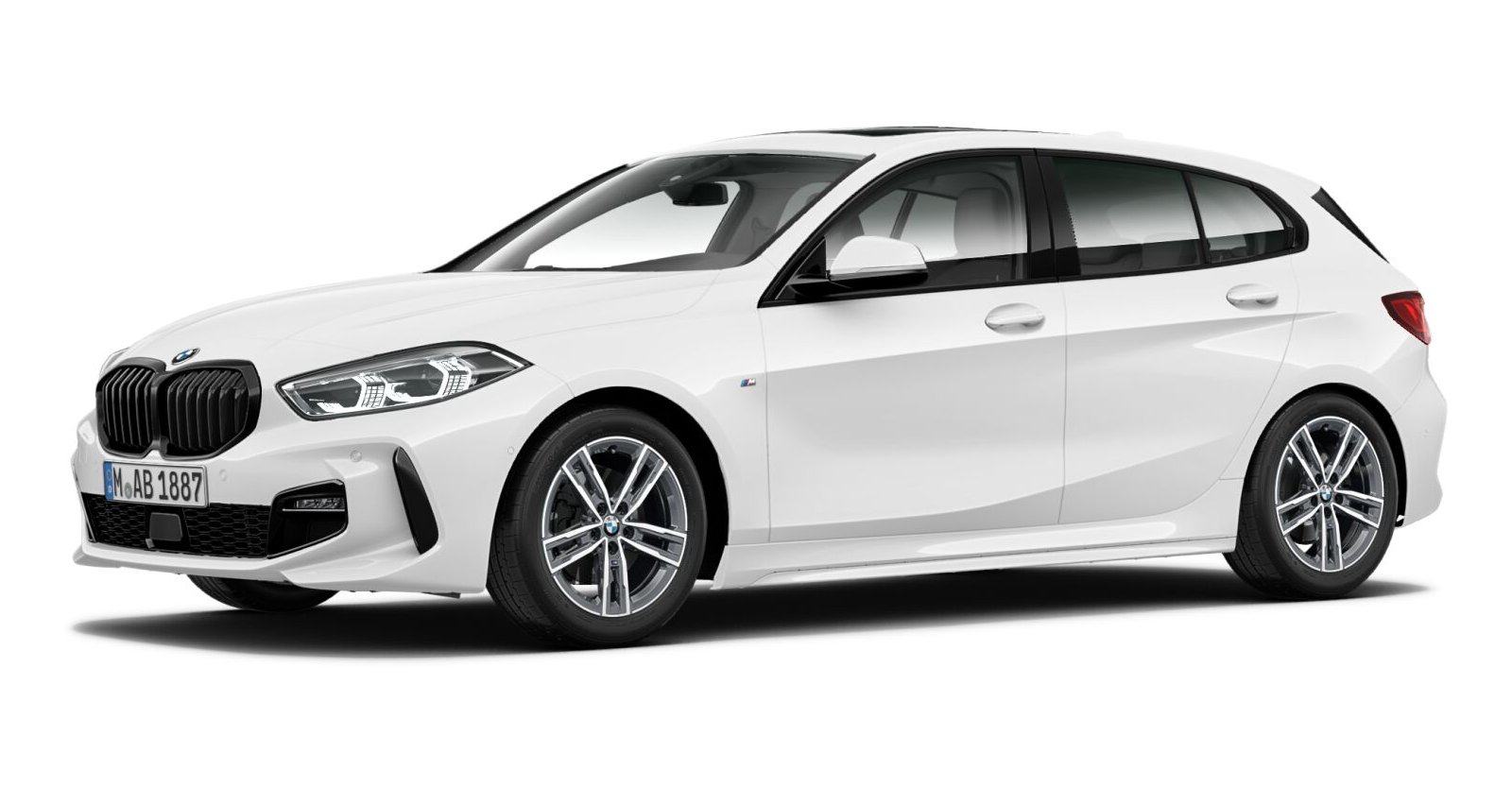 BMW BMW 1er in Weiß von vorne