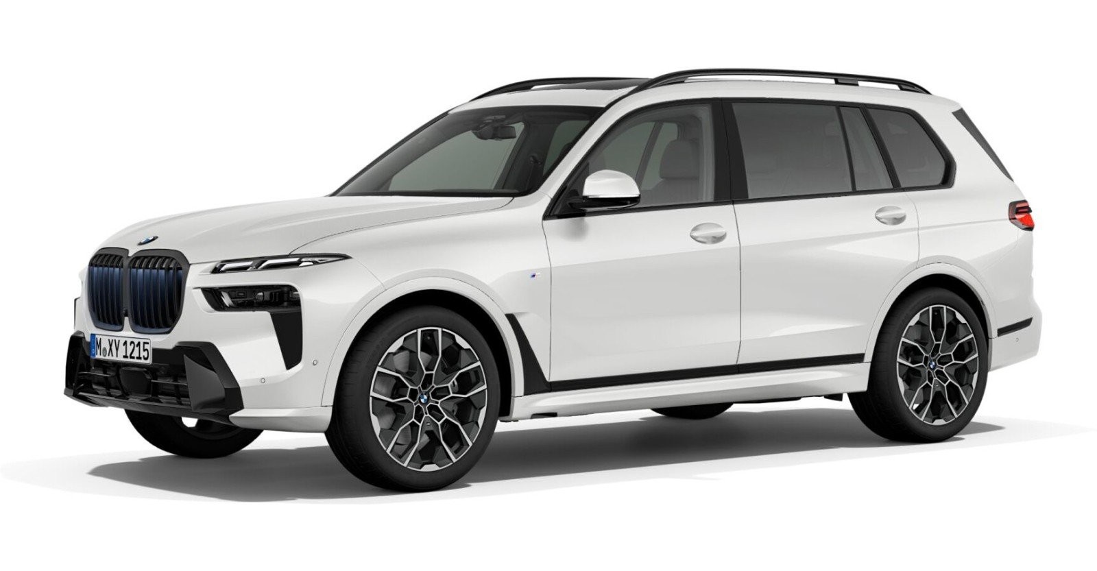 BMW X7 xDrive40d in Weiß von vorne
