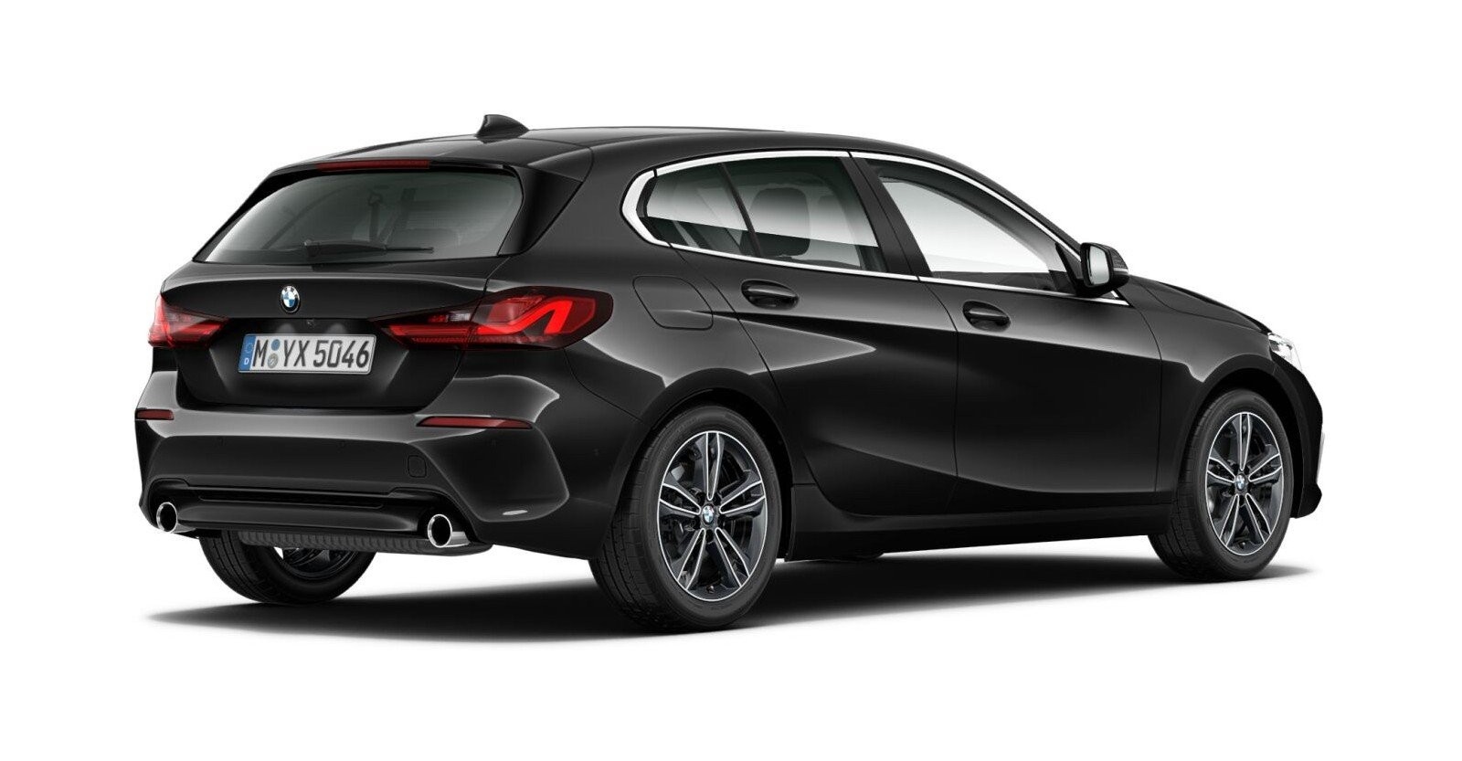 BMW BMW 1er in Schwarz von hinten BMW BMW 1er in Schwarz von hinten