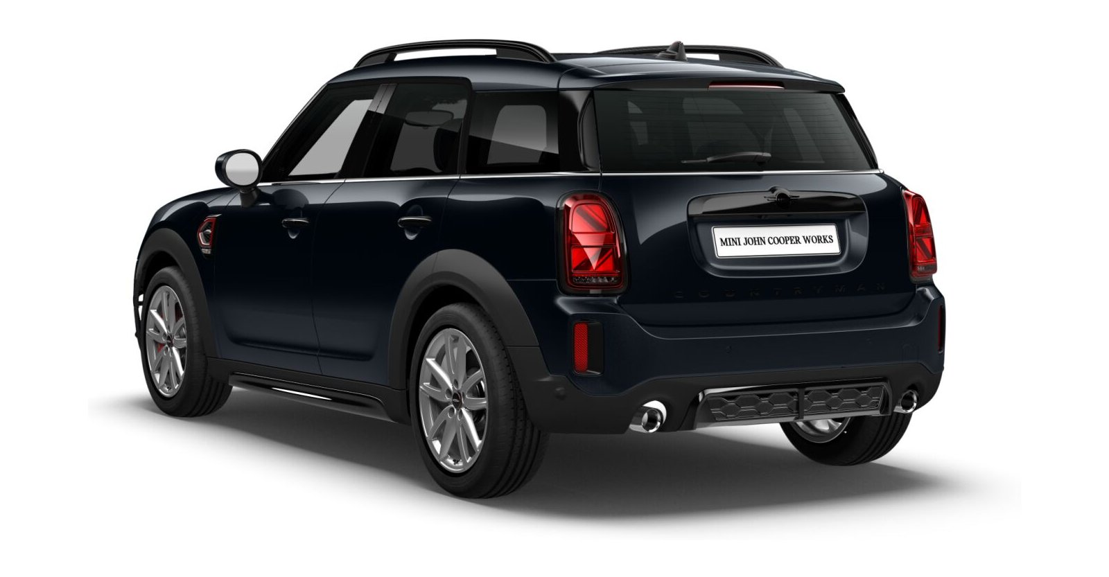 MINI MINI Countryman in Schwarz von hinten MINI MINI Countryman in Schwarz von hinten