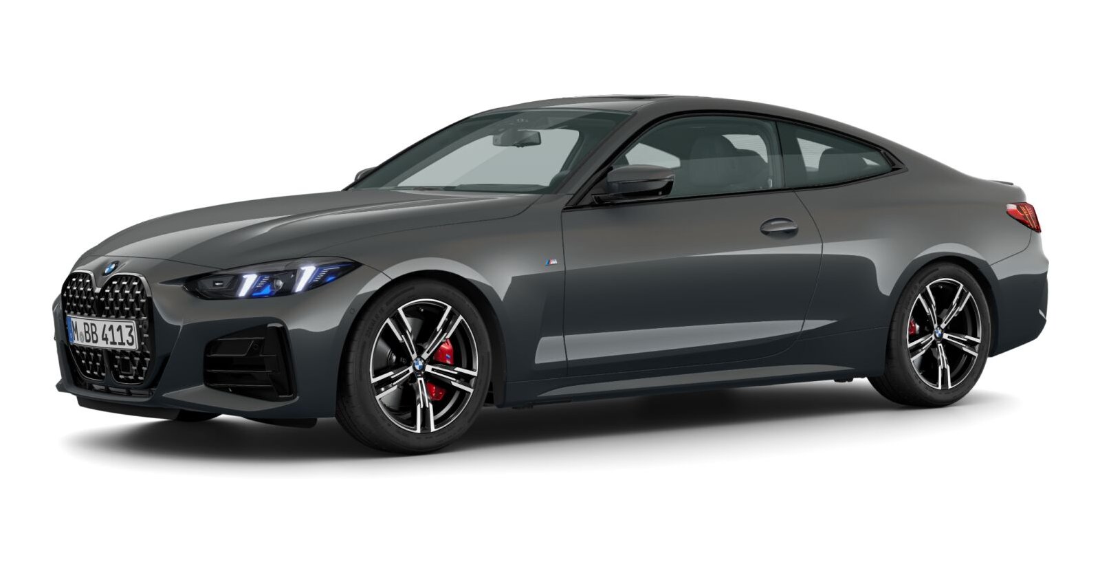 BMW 430i xDrive Coupé in Grau von vorne BMW 430i xDrive Coupé in Grau von vorne